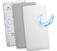 Tzf-Drap Housse Cododo Pour Nacelle Ensemble De 2 Draps Lot De 3 : 83 X 50 Cm Avec Protege Matelas Impermeable - Alese Bebe Compatible Avec Berceaux Landeau Couffin Et Poussette Enfant