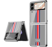 Tzf-Galaxy Z Flip 4 5g,Étui Pour Téléphone Portable Ultra Mince En Verre 9h Peinte Brillante,Housse De Téléphone Pliable Pour Samsung Galaxy Z Flip 4 5g-Gris Limité