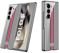 Tzf-Galaxy Z Fold 6 5g,Étui Pour Téléphone Portable Ultra Mince En Verre 9h Peinte Brillante,Housse De Téléphone Pliable Pour Samsung Galaxy Z Fold 6 5g-Gris Limité