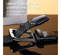 Tzf-Golf Ceinture Unisex Elastic Tressé Ceinture Pour Hommes Et Femmes 2 Pack, Vintage Tissu Élastique Tissé Tressé Extensible Pour Jeans Boucle Alliageceinture Pour Golf Sports