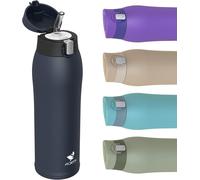 Tzf-Gourde Isotherme, 750ml Bouteille Isotherme En Acier Inox 18/8, Bouteilles Avec En Paille Sans Bpa, Réutilisable, Gourde Sport Anti-Fuite Pour Les Voyage, Sport, Randonnée