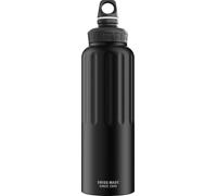 Tzf-- Gourde Sport En Aluminium - Wmb Traveller Noir - Certifiée Neutre En Co2 - Convient Aux Boissons Gazeuses - Étanche & Légère - Sans Bpa - 1,5l