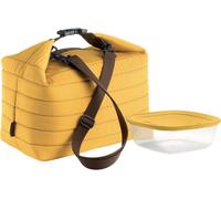 Tzf-, Grand Sac Isotherme A/Compartiment Fraicheur Handy, (Bag) 30 X 18 X H30 Cm; (Container) 19,6 X 19,6 X H7 Cm - 1400 Cc, Ocre