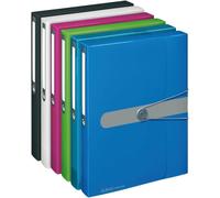 Tzf-Herlitz Porte-Documents En Polypropylène, A4 Dos 4 Cm, Bleu Opaque