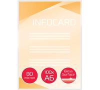 Tzf-Ib585067 Lot De 100 Pochettes De Plastification Standards Transparent