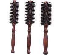Tzf-Kaluroil Brosse Ronde Brushing,3 Pcs Brosses À Cheveux Poils De Sanglier Naturels Idéal Pour Les Cheveux Courts Et Longs Diamètres Variés (5cm, 4.7cm, 4cm)