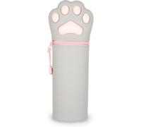 Tzf-- Kawaii Étui École 2 En 1 En Silicone Souple, Porte-Stylos De Table, Fermeture À Glissière, Crayons Crayons Stylos, H 18.5 Cm