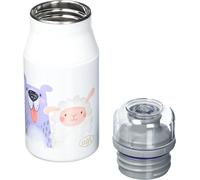 Tzf-Kids Bottle 400 Ml, Cute Animals, Gourde En Inox Pour Enfant, Parfaitement Étanche Avec Bouchon Vissé, Bouteille Légère Et Robuste, Pour Boisson Gazeuse, Sans Traces De Doigts, Exempt De Bpa
