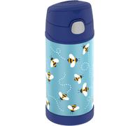 Tzf-Kids Funtainer Straw Bottle Bouteille Isotherme Pour Enfants En Acier Inoxydable Avec Paille 12 H Froid 12 H Complètement Étanche Pour L'école, La Maternelle, Les Pauses 0,35 L
