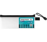 Tzf-Leviatan Set De 12 Pochettes Document 85x210mm - Pochettes À Dossiers - Pochettes Zippées Transparentes, Pochettes Avec Fermeture Éclair Pour Documents