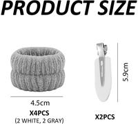 Tzf-Lot De 2 Paires De Bracelets Avec 2 Épingles À Cheveux, Bracelets De Spa, Bracelets De Lavage Du Visage, Absorbant L'eau, Adaptés Pour Le Maquillage Et Le Lavage Du Visage.