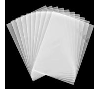 Tzf-Lot De 24 Pochettes Plastiques Transparentes Avec Ouverture Sur Le Dessus Et Le Côté Pour Bureau, École, Travail, Rapport, Présentation, Projet De Documents