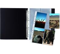 Tzf-- Lot De 25 Pochettes Perforées Pour Photos Ou Cartes Postales - Pochettes Photos A4 Pour Classeur - Perforation Standard - Pour Photos Ou Cartes 10x15cm - Incolore