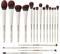 Tzf-Mua Pro Ensemble De Pinceaux De Maquillage 18 Pcs Pinceaux De Maquillage Ensemble De Outils De Maquillage Professionnels Pour Fond De Teint Pinceau Anti-Cernes (Beige)