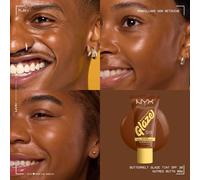 Tzf-Nyx Professional Makeup - Fond De Teint Hydratant Spf30 - Tenue Longue Durée Jusqu'à 12h - 93% D'ingrédients Soin - Formule Vegan - Buttermelt Glaze Tint - Teinte : Nutmeg Butta - 30ml