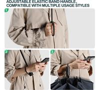 Tzf-Parapluie De Voyage Pliable À Fermeture Inversée Et Coupe-Vent \U2013 Compact Et Portable Pour Un Transport Facile Avec Ouverture Et Fermeture Automatique \U2013 Pour Homme Et Femme