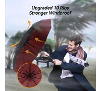 Tzf-Parapluie Pliable, Parapluie Automatique Compact Coupe-Vent Avec 10 Baleines, Ouverture Et Fermeture Automatiques À Un Seul Bouton, Parapluie De Voyage Portable Pour Hommes Et Femmes