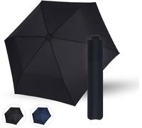 Tzf-Parapluie Zero Large En Noir - De Poche À Ouverture Manuelle Ultra Léger - Avec Sac - Compact & Résistant Aux Tempêtes