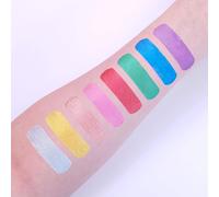 Tzf-- Peinture De Maquillage Métallique Pour Le Visage Et Le Corps - 12ml - Créez Des Motifs De Maquillage Métallique Fascinants Pour Visage! - Inclut: Rose