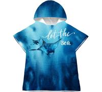 Tzf-Poncho De Surf À Séchage Rapide, Serviette De Bain, Serviettes De Sport Pour Nageur, Sweat À Capuche Pour Enfants, Natation, Plage, Surf, Plongée, Bain (Kid-S)