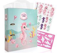 Tzf-Portfolio Classeur De Maternelle A4 Large Motif Hippocampe - Classeur De Collection Avec Accessoires - Classeur De Maternelle - Classeur De Maternelle Pour Les Souvenirs De Crèche