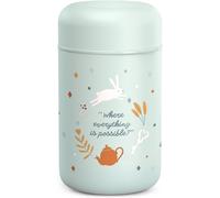 Tzf-, Pot Isotherme, Boîte Isotherme Pour Bébé 100% Inox. Maintient La Température Pendant Plus De 6 Heures. Hermétique, Fermeture À Vis. Qualité Et Résistance. 400 Ml. Wonderland, Vert