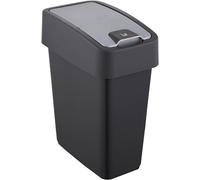 Tzf-Premium Poubelle Avec Couvercle Rabattable, Soft Touch, 10 L, 29.5 X 18 X 36.5 Cm, Magne, Grey (Graphite), Graphit