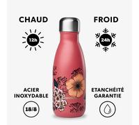 Tzf-Qwetch - Bouteille Isotherme Anémones 260ml - Gourde Nomade Inox - 24h Froid Et 12h Chaud - Etanche, Sans Bpa & Réutilisable - Gourde Isotherme Pour Sport, Voyage, Bureau, Randonnée