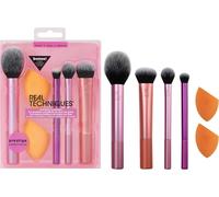 Tzf-Real Techniques Kit D'éponges À Maquillage Everyday Essentials +, 4 Pinceaux À Maquillage Et 2 Éponges Mélangeuses À Maquillage, Pour Fond De Teint, Fard À Joues,Ensemble De 6 Pièces