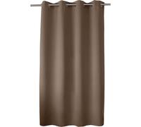 Tzf-Rideau Obscurcissant Avec ?Illets Argentés, Marron Vison, 140x180cm, 100% Polyester, Tissu Certifié Oeko-Tex, Collection Réglisse