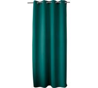 Tzf-Rideau Occultant Avec ?Illets Argentés, Vert Emeraude, 140x240cm, 100% Polyester, Tissu Certifié Oeko-Tex, Collection Réglisse