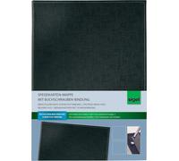 Tzf-Sigel Sm130 Protège-Menus Avec Reliure À Vis, 24,5 X 34 X 1,5 Cm, Similicuir Aspect Lin, Noir