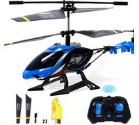 Tzf-Sky Rover Hélicoptère Rc, 2.4g Avion Télécommandé Avec Lumières Led, Hélicoptère Télécommandé Jouet Intérieur Extérieur Pour Enfants Garçons Filles 8 9 10 11 12 Ans, Bleu-Tzf