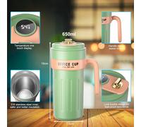 Tzf-Smart Coffee Travel Mugs, 650ml Tasse À Café En Acier Inoxydable 316 Isolée Sous Vide Indicateur De Température Led Ecran Tactile, Bouteille Scellée Smart Mug