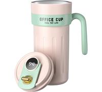 Tzf-Smart Coffee Travel Mugs, 650ml Tasse À Café En Acier Inoxydable 316 Isolée Sous Vide Indicateur De Température Led Ecran Tactile, Bouteille Scellée Smart Mug