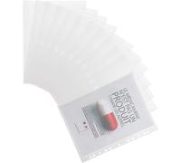 Tzf-Tarifold 510230 ¿ Pack 12 Pochettes Plastiques Perforées A4 Enveloppe Fermeture Scratch -Green Line- Polypropylène Recyclable, Transparent