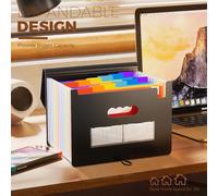 Tzf-Trieur Document, 25 Compartiments Rangement Papier Dossiers Accordéon Organiseur Extensible A4 Classeur Trieur Avec Couvercle Et Onglets De Couleur Pour Papier Classement Papier Administratif