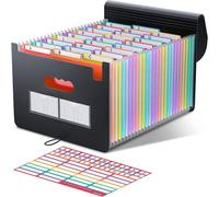 Tzf-Trieur Document 26 Compartiments/Range Document/Rangement Papier,Classeur Accordéon A4 Avec Couvercle,Organiseur Documents Extensible Accordéon Avec 3 Onglets De A-Z Couleur Alphabet