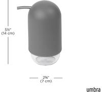 Tzf-Umbra Soap Pump Touch. Pompe À Savon Touch En Plastique Moulé. Coloris Gris. 236ml. Dimension 7cmx14cm.