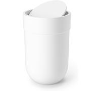 Tzf-Umbra Waste Can Touch. Poubelle De Salle De Bain Touch, Couvercle Rotatif. Plastique Moulé. Coloris Blanc. 5.9l. Dimension 19.1x26cm