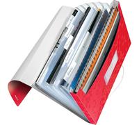 Tzf-Wow - Trieur A4 Extensible Avec 6 Compartiments, Fermeture Élastique, Coloris Rouge (45890026)