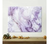 TZKBDMA Affiche murale abstraite blanche et lavande - Texture horizontale - Idéale pour salon, chambre ou couloir - Décoration murale moderne (60 x 108 cm, sans cadre)