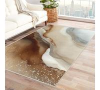 TZKRWRH Doux Tapis de Chambre Texture Brune Lavable en Machine Salon Beige Descente de Salle a Manger Couloir Long Passage Bureau(Marron 132)-210x270cm