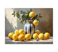 TZKRWRH Impression sur Toile Peinture Bouteille de citron Tableau Decoration Murale Chambre Salon Maison Deco Cuisine Abstrait Posters Modernes(Jaune 103)-60x90cm Sans cadre