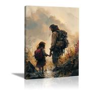 TZKRWRH Moderne Abstrait Graffiti Street Art, Abstrait Jésus Et l’Enfant Toile Peinture Affiches Imprime Pop Wall Art pour Salon chambre de filles Décor - 60x80cm Encadrée