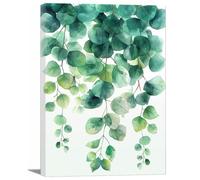 TZKRWRH Moderne Impression sur Toile Motif des feuilles des plantes Image Tableau Murale Décoration Salon Chambre Cuisine Tableaux Decoratifs Muraux Art Wall Decor(Green 55)-20x30cm Encadrée