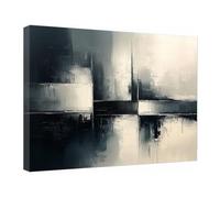 TZKRWRH Tableau Décoration Murale Salon Motifs minimalistes Poster Mural Impression Sur Toile Affiche Decoration Décor pour Chambre Maison Bureau(Black 54)-60x90cm Encadrée