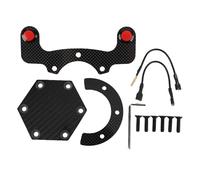 TZLMWDFRWG Kit de Capuchon Central de Volant À 6 Trous, Kit de Couvercle de Klaxon de Volant en Fibre de Carbone Sportif, Élégant et Robuste pour Volants VERTEX 6 Boulons