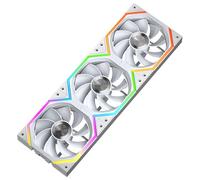 TZMRIT Build Blocks UNI FAN - ARGB Fan - Daisy Chain Design - One Cable Connection - PC Fan 120 mm - RGB Fan 120 mm - Case Fan 120 mm (White, Reverse Flow)