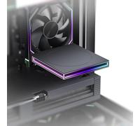TZMRIT FS-1 PC Case Figurine Stand Plateforme d'étagère RGB PC étagère pour figurines Accessoires d'ordinateur Décor pour jeu de bureau 120 mm (Black)